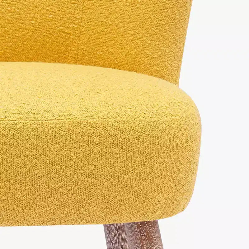 Fauteuil d'appoint sans accoudoirs rembourré Genevieve 25 de WestinTrends en tissu bouclé