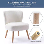 Fauteuil d'appoint sans accoudoirs rembourré Genevieve 25 de WestinTrends en tissu bouclé