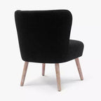 Fauteuil d'appoint sans accoudoirs rembourré Genevieve 25 de WestinTrends en tissu bouclé