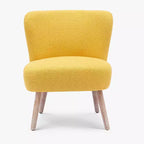 Fauteuil d'appoint sans accoudoirs rembourré Genevieve 25 de WestinTrends en tissu bouclé