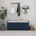 Wooden Storage Bench, Upholstered Entryway Bench with Removable Cushion, Shoe Cabinet with Hidden Storage for Entryway Bedroom Living Room