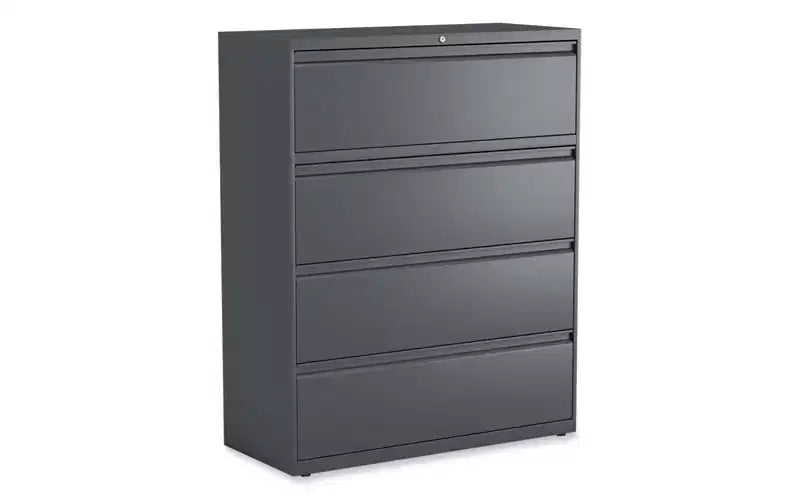 Alera Lateral File, 4 Legal/Letter/A4/A5-Size File Drawers, Charcoal, 42 x 18.63 x 52.5