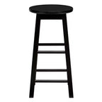 Tabourets de bar de cuisine classiques PJ Wood avec assise ronde de 74 cm de haut