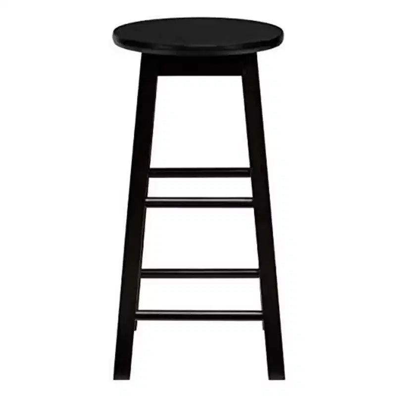 Tabourets de bar de cuisine classiques PJ Wood avec assise ronde de 74 cm de haut