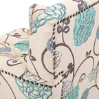 Fauteuil club capitonné en tissu fleuri Harrison par Christopher Knight Home - 28,00 L x 29,50 l x 33,50 H