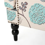 Fauteuil club capitonné en tissu fleuri Harrison par Christopher Knight Home - 28,00 L x 29,50 l x 33,50 H