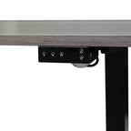 Bureau debout compact électrique programmable à deux niveaux Stand Up Desk Store (cadre blanc/plateau bouleau, 122 cm de large)