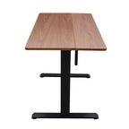 Bureau debout compact électrique programmable à deux niveaux Stand Up Desk Store (cadre blanc/plateau bouleau, 122 cm de large)