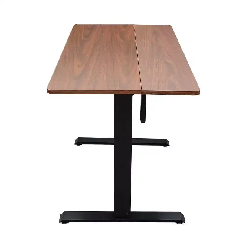 Bureau debout compact électrique programmable à deux niveaux Stand Up Desk Store (cadre blanc/plateau bouleau, 122 cm de large)