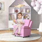 Fauteuil inclinable pour enfants Qaba, canapé-salon en cuir pour enfants avec accoudoir, repose-pieds, appuie-tête pour garçons et filles de 3 à 9 ans