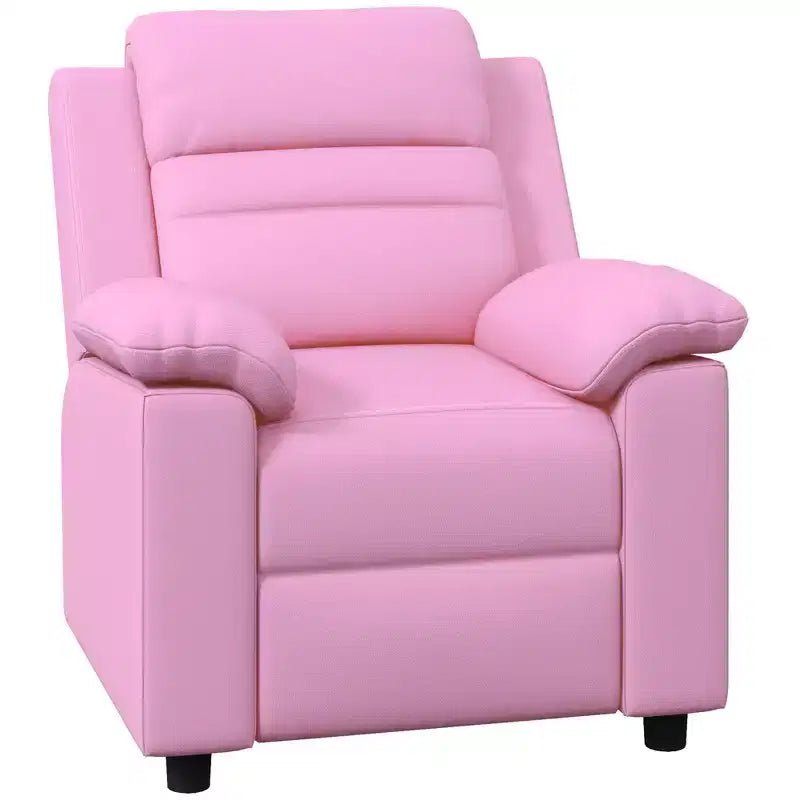 Fauteuil inclinable pour enfants Qaba, canapé-salon en cuir pour enfants avec accoudoir, repose-pieds, appuie-tête pour garçons et filles de 3 à 9 ans