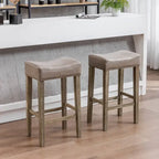 Tabourets de bar hauteur comptoir 29 pouces pour îlot de cuisine sans dossier en similicuir, chaises de ferme
