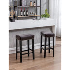 Tabourets de bar hauteur comptoir 29 pouces pour îlot de cuisine sans dossier en similicuir, chaises de ferme