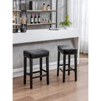 Tabourets de bar hauteur comptoir 29 pouces pour îlot de cuisine sans dossier en similicuir, chaises de ferme