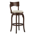 Tabouret de bar Lyla pivotant 74 cm marron, dossier haut, hauteur de bar par iNSPIRE Q Classic