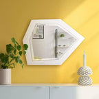 Miroir mural contemporain asymétrique et abstrait Howard Elliott 16x11.75 Abrams