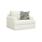 Fauteuil en lin surdimensionné — 129,5 cm L x 104 cm P x 99 cm H