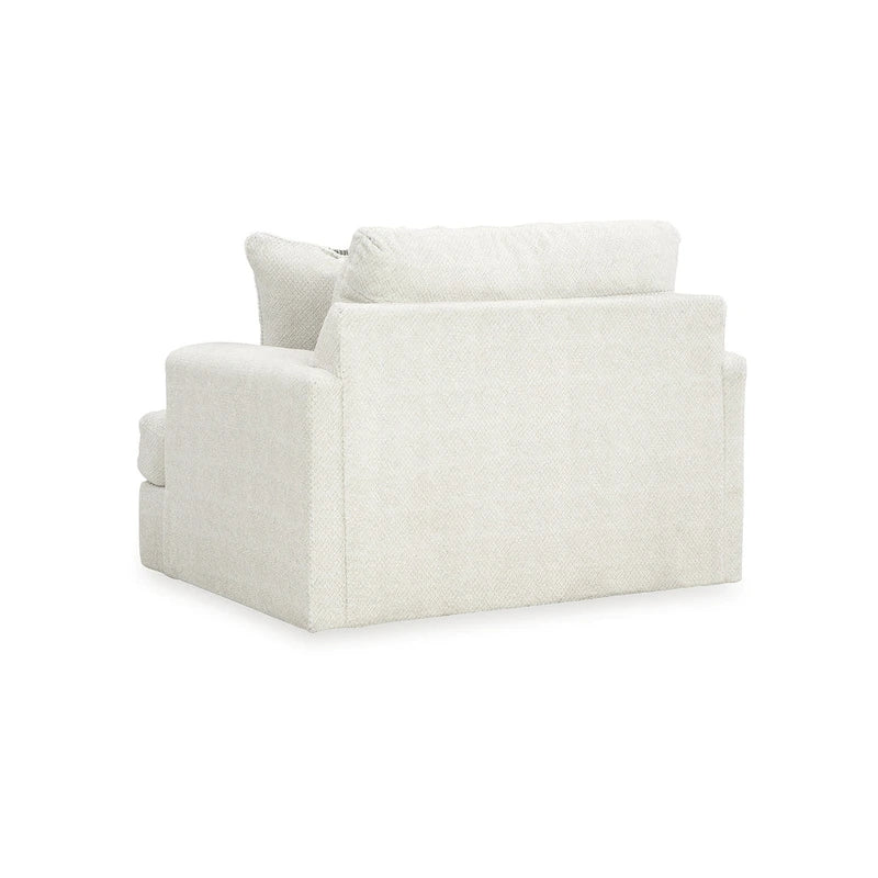 Fauteuil en lin surdimensionné — 129,5 cm L x 104 cm P x 99 cm H
