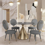 Ensemble de table et de chaises de salle à manger rondes Morden Fort Modern Luxury 5 pièces