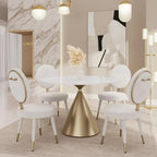Ensemble de table et de chaises de salle à manger rondes Morden Fort Modern Luxury 5 pièces
