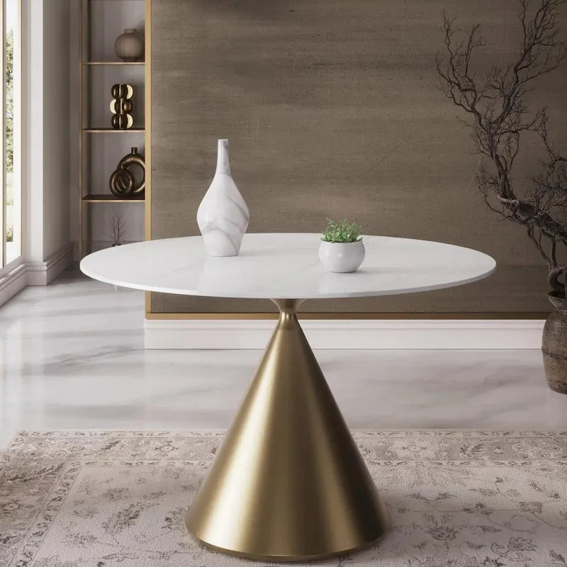 Ensemble de table et de chaises de salle à manger rondes Morden Fort Modern Luxury 5 pièces