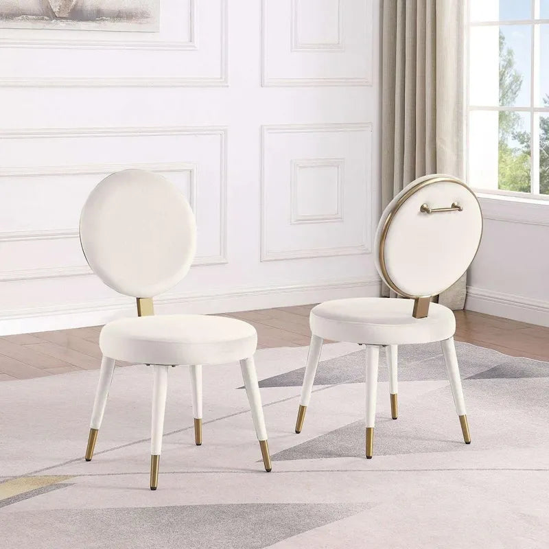 Ensemble de table et de chaises de salle à manger rondes Morden Fort Modern Luxury 5 pièces