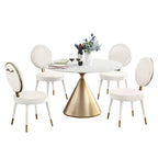 Ensemble de table et de chaises de salle à manger rondes Morden Fort Modern Luxury 5 pièces