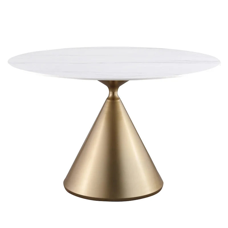 Ensemble de table et de chaises de salle à manger rondes Morden Fort Modern Luxury 5 pièces