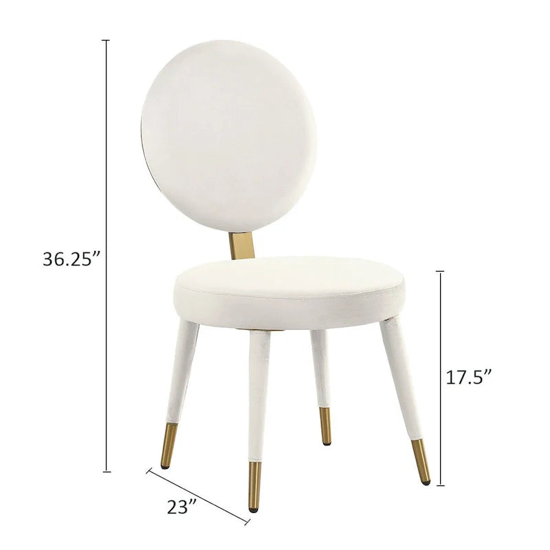 Ensemble de table et de chaises de salle à manger rondes Morden Fort Modern Luxury 5 pièces