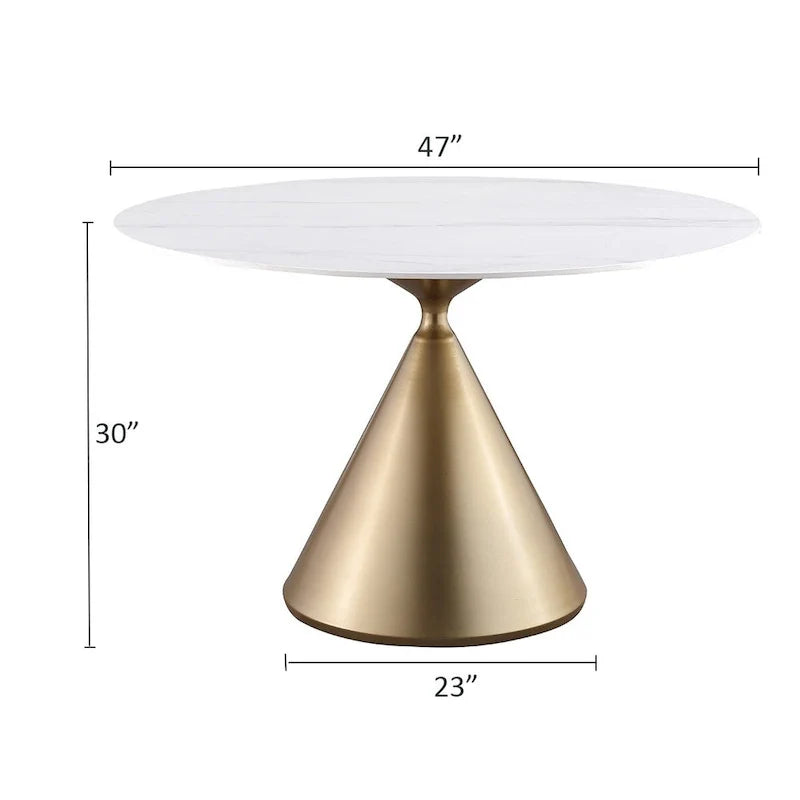 Ensemble de table et de chaises de salle à manger rondes Morden Fort Modern Luxury 5 pièces