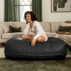Ottoman – Grand pouf ottoman et chaise longue surdimensionnés – Similicuir