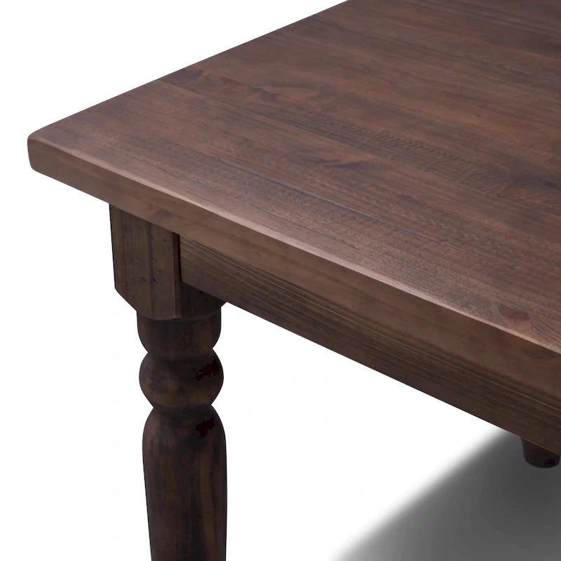 Table à manger en bois massif Valerie de 63 pouces Grain Wood Furniture