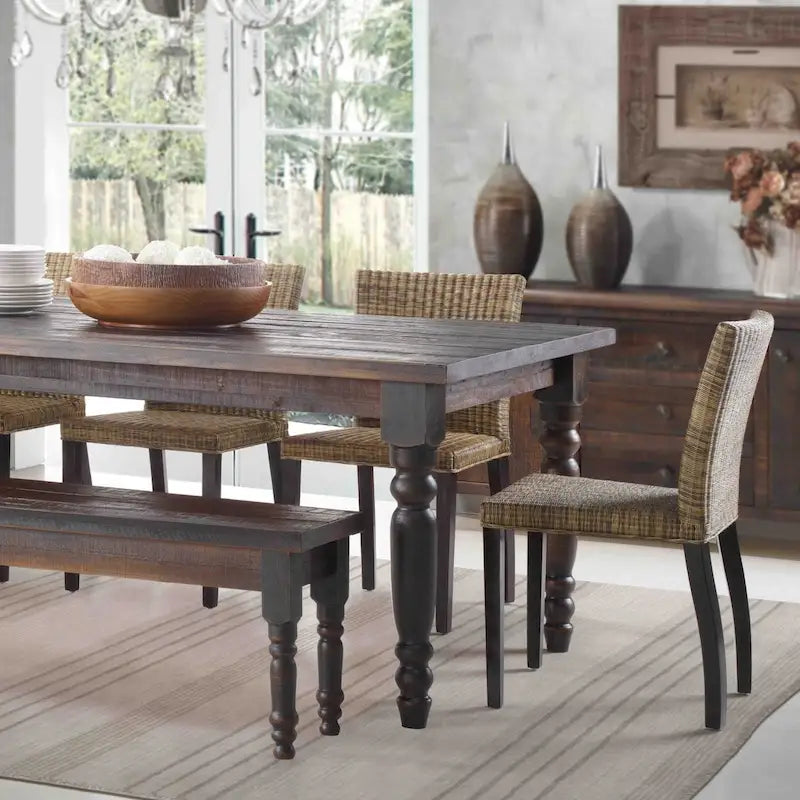 Table à manger en bois massif Valerie de 63 pouces Grain Wood Furniture