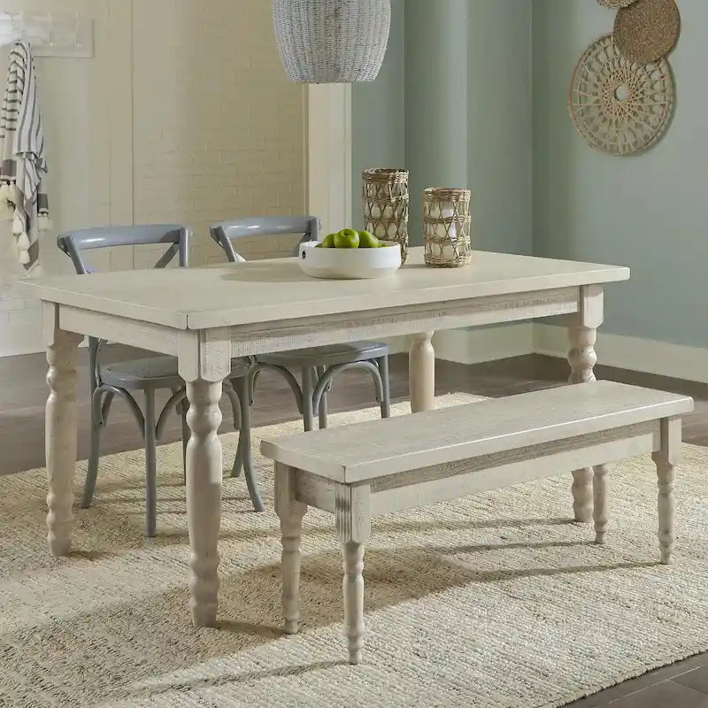Table à manger en bois massif Valerie de 63 pouces Grain Wood Furniture