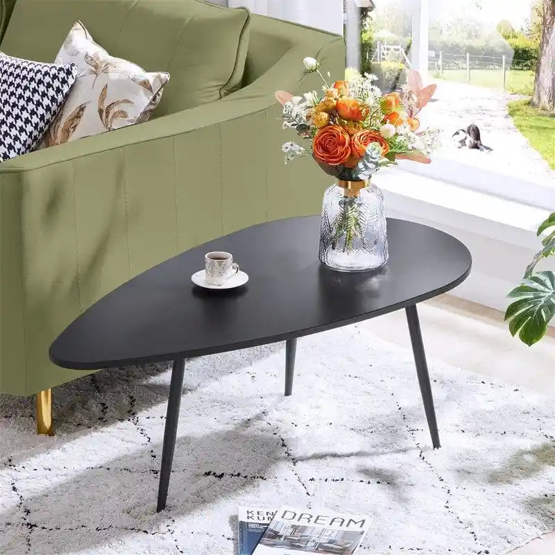 Coffee Tables for Small Space Unique Simple Oval - 22.2D x 42.5W x 17.1H