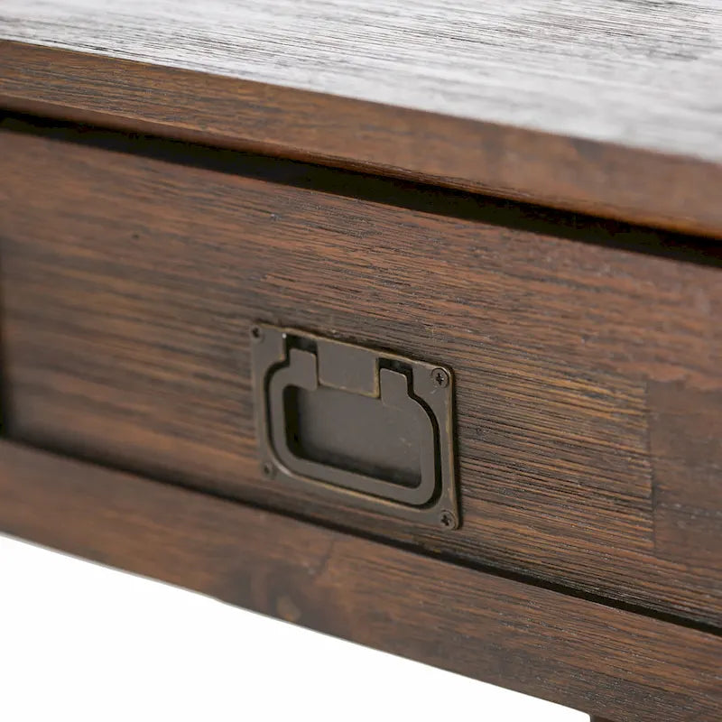 Table d'appoint/Table basse carrée de style rustique en bois d'acacia massif de 55 cm — 55 cm (L) x 55 cm (P) x 55 cm (H)