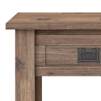 Table d'appoint/Table basse carrée de style rustique en bois d'acacia massif de 55 cm — 55 cm (L) x 55 cm (P) x 55 cm (H)