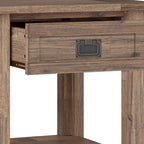 Table d'appoint/Table basse carrée de style rustique en bois d'acacia massif de 55 cm — 55 cm (L) x 55 cm (P) x 55 cm (H)
