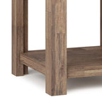 Table d'appoint/Table basse carrée de style rustique en bois d'acacia massif de 55 cm — 55 cm (L) x 55 cm (P) x 55 cm (H)