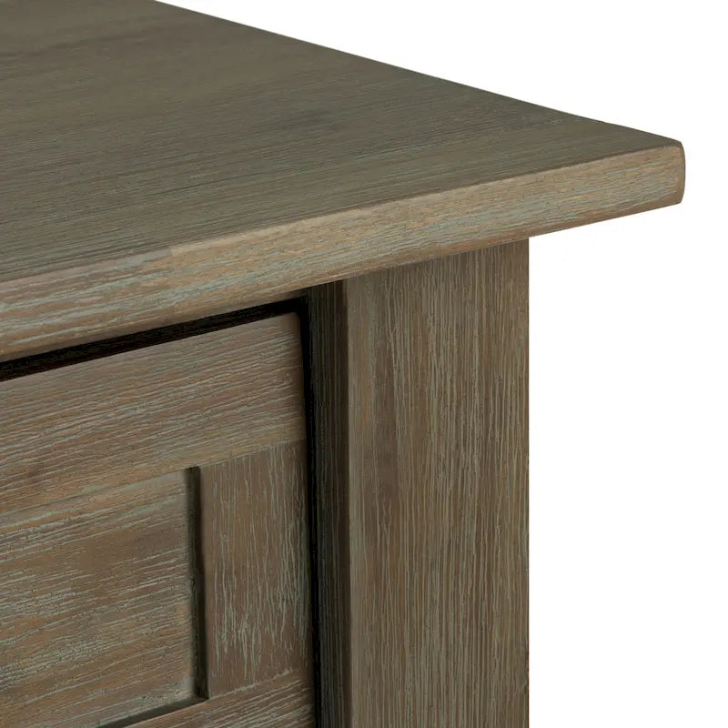 Table d'appoint/Table basse carrée de style rustique en bois d'acacia massif de 55 cm — 55 cm (L) x 55 cm (P) x 55 cm (H)