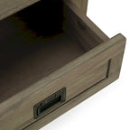 Table d'appoint/Table basse carrée de style rustique en bois d'acacia massif de 55 cm — 55 cm (L) x 55 cm (P) x 55 cm (H)