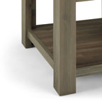 Table d'appoint/Table basse carrée de style rustique en bois d'acacia massif de 55 cm — 55 cm (L) x 55 cm (P) x 55 cm (H)