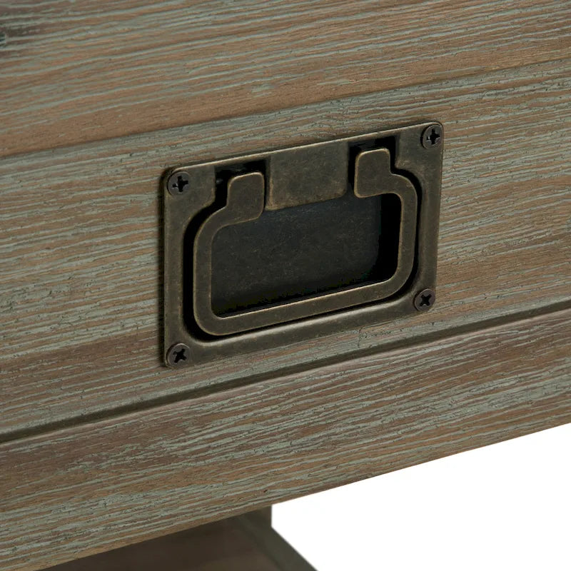 Table d'appoint/Table basse carrée de style rustique en bois d'acacia massif de 55 cm — 55 cm (L) x 55 cm (P) x 55 cm (H)