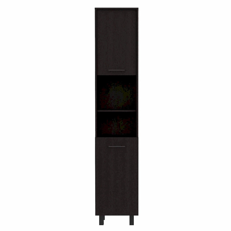 Meuble de rangement haut, noir et élégant
