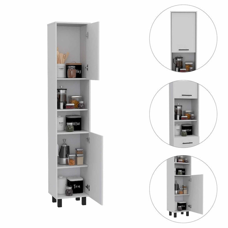 Meuble de rangement haut, noir et élégant