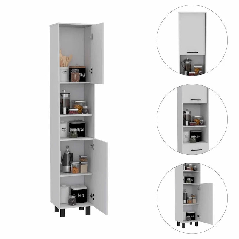 Meuble de rangement haut, noir et élégant