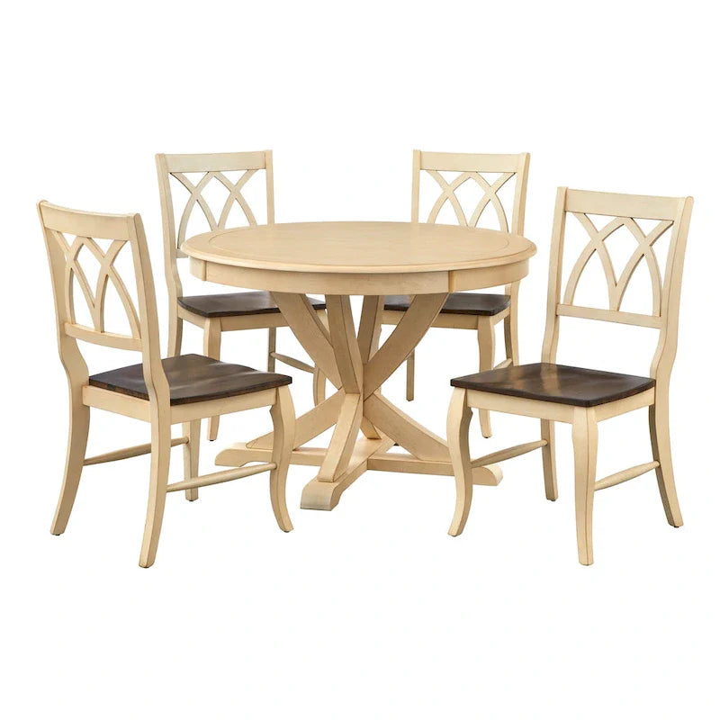 Ensemble de salle à manger 5 pièces en bois massif Montauk Lifestorey