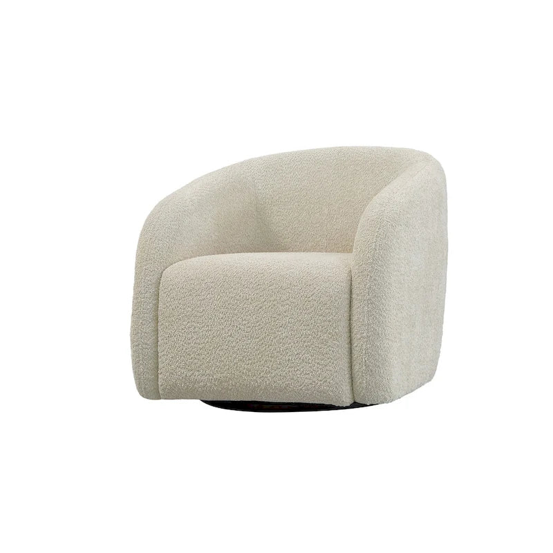 Kiptin Fauteuil d'appoint pivotant à 360° en forme de tonneau 31,7W (lot de 2)