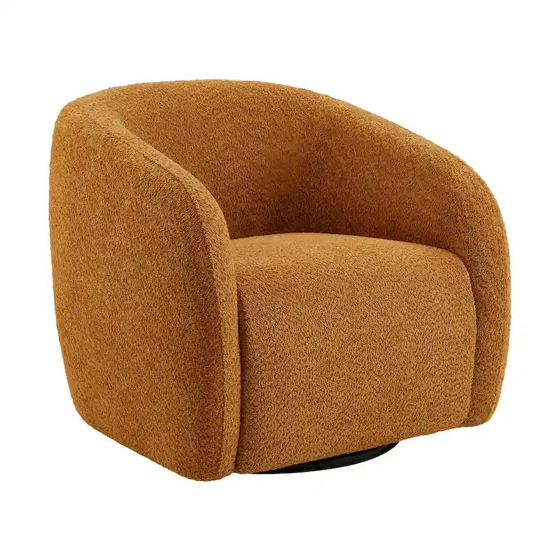 Kiptin Fauteuil d'appoint pivotant à 360° en forme de tonneau 31,7W (lot de 2)