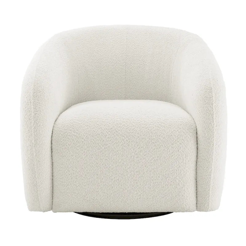 Kiptin Fauteuil d'appoint pivotant à 360° en forme de tonneau 31,7W (lot de 2)
